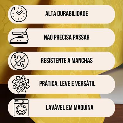 Imagem de Toalha De Mesa Jacquard 12 Lugares Retangular Tecido Detalhe