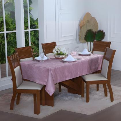Imagem de Toalha De Mesa Jacquard 12 Lugares Retangular Tecido Detalhe