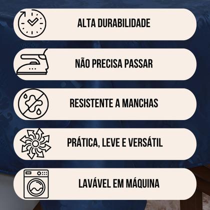 Imagem de Toalha De Mesa Jacquard 12 Lugares Retangular Tecido Detalhe