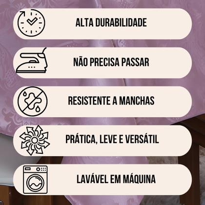 Imagem de Toalha De Mesa Jacquard 12 Lugares Retangular Tecido Detalhe