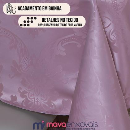 Imagem de Toalha De Mesa Jacquard 12 Lugares Retangular Tecido Detalhe