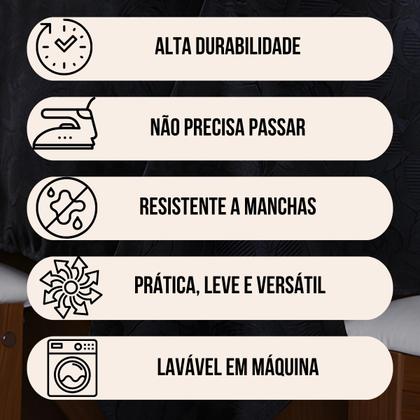 Imagem de Toalha De Mesa Jacquard 8 Lugares Retangular TecidoDetalhado