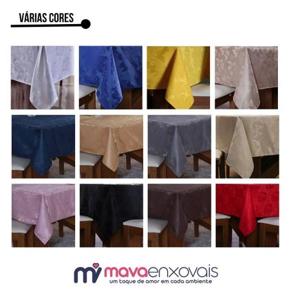 Imagem de Toalha De Mesa Jacquard 8 Lugares Retangular TecidoDetalhado