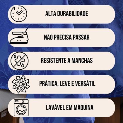 Imagem de Toalha De Mesa Jacquard 8 Lugares Retangular TecidoDetalhado
