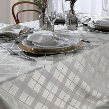 Imagem de Toalha de Mesa Jacquard Requinte II Liso Quadrada 1,60m x 1,60m - Dohler
