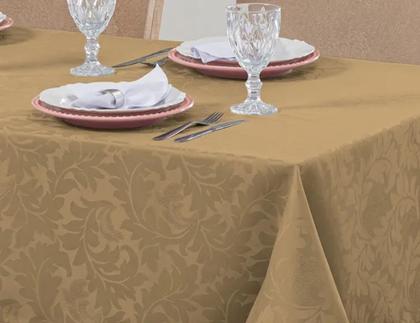 Imagem de Toalha de mesa jacquard retangular 6 lugares jacard