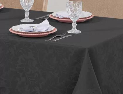 Imagem de Toalha de mesa jacquard retangular 6 lugares jacard