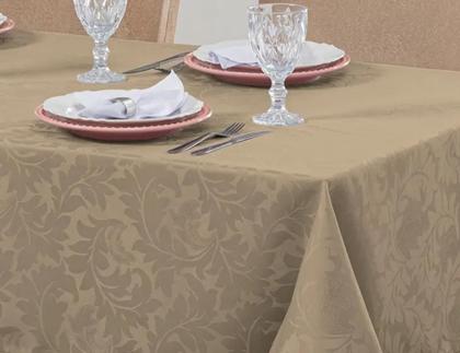 Imagem de Toalha de mesa jacquard retangular 6 lugares jacard