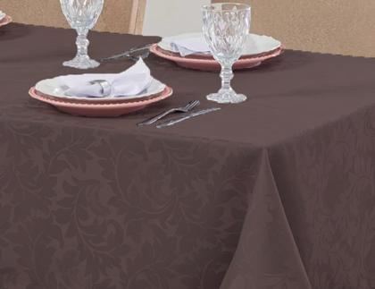 Imagem de Toalha de mesa jacquard retangular 6 lugares jacard