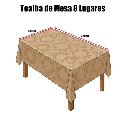 Imagem de Toalha De Mesa Jacquard Retangular 8 Lugares Jacard