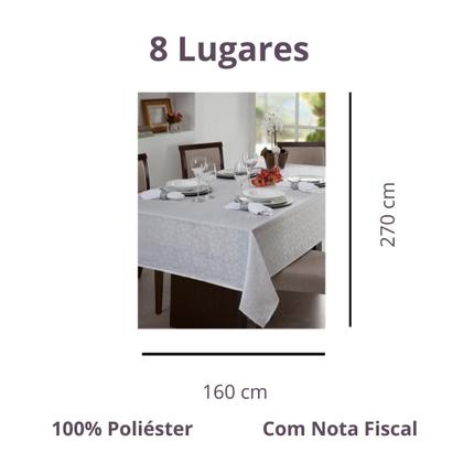 Imagem de Toalha de Mesa Jantar Retangular 8 Lugares Impermeável 2,70 x 1,60 m