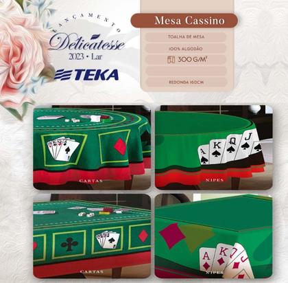 Imagem de Toalha De Mesa Jogos Baralho Aveludada Quadrada 140 x 140cm Teka