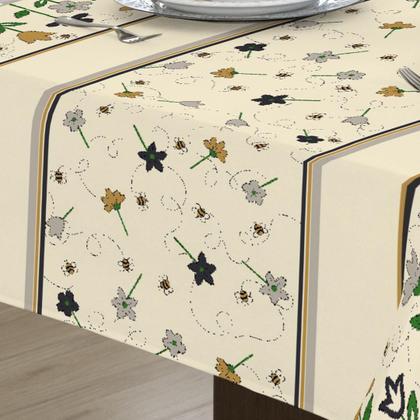Imagem de Toalha De Mesa Linhão 8 Lugares Retangular Margaridas
