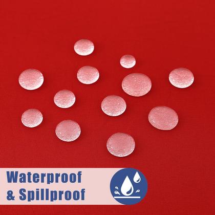 Imagem de Toalha de mesa Moosfor Spandex, pacote com 2 para mesas retangulares de 5 pés, vermelha