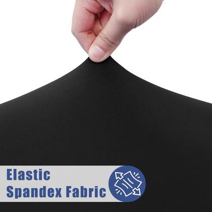 Imagem de Toalha de mesa Moosfor Spandex, pacote com 2 unidades para mesa retangular de 6 pés, preta