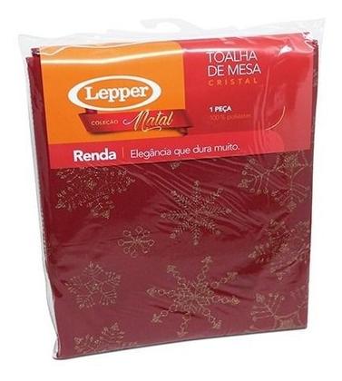 Imagem de Toalha De Mesa Natal De Renda 8 Lugares 2,50x1,55m- Lepper