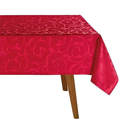 Imagem de Toalha de Mesa Natal Jacquard 1,60x2,70m Requinte Vermelho II Dohler