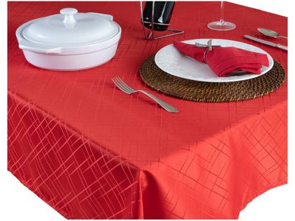 Imagem de Toalha de Mesa Natal Jacquard Quadrada 1,40 Requinte Dohler 