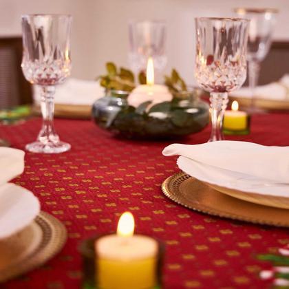 Imagem de Toalha de Mesa Natal Redonda 1,5m Encanto Papai Noel Lepper