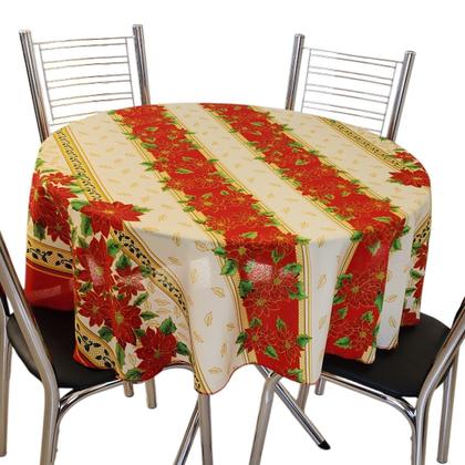 Imagem de Toalha De Mesa Natal Redonda 4 Cadeiras/lugares 1,40m Oxford