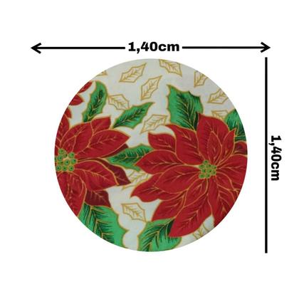 Imagem de Toalha De Mesa Natal Redonda 4 Cadeiras/lugares 1,40m Oxford