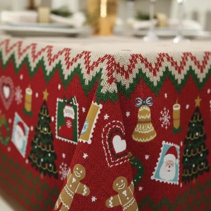 Imagem de Toalha de Mesa Natal Retangular 8 Lugares 140x250cm Momentos Algodão Lepper