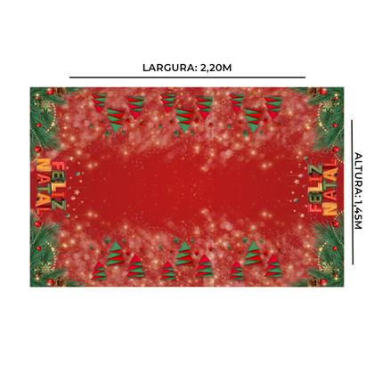 Imagem de Toalha de Mesa Natal Retangular em Microfibra 2,20 x 1,45m