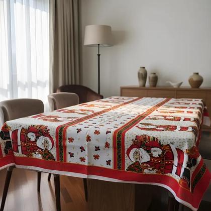 Imagem de Toalha de Mesa Natal Retangular Para 6 Cadeiras