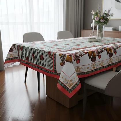 Imagem de Toalha de Mesa Natal Retangular Para 6 Cadeiras