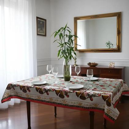 Imagem de Toalha de Mesa Natal Retangular Para 6 Cadeiras