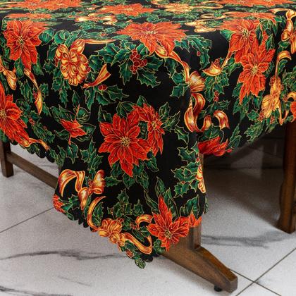 Imagem de Toalha de Mesa Natalina 4 Lugares 1,50m x 1,40m Oxford Estampado