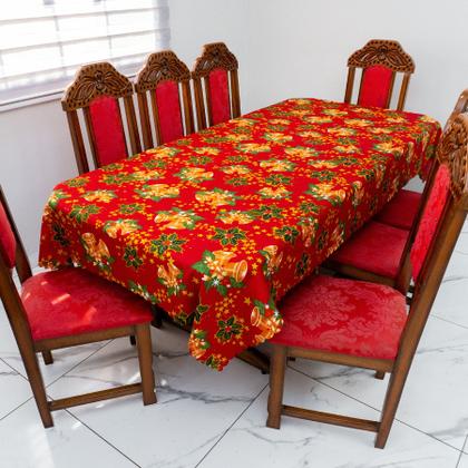 Imagem de Toalha de Mesa Natalina 6 Lugares 2,00m x 1,40m Oxford