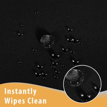 Imagem de Toalha de mesa Obstal preta impermeável de poliéster retangular de 6 pés