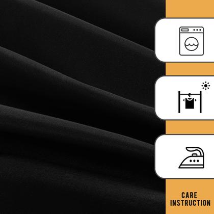 Imagem de Toalha de mesa Obstal preta impermeável de poliéster retangular de 6 pés