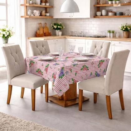Imagem de Toalha de Mesa Oxford Estampada 1,45m x 1,45m Festa Buffet para 4 Cadeiras Quadrada