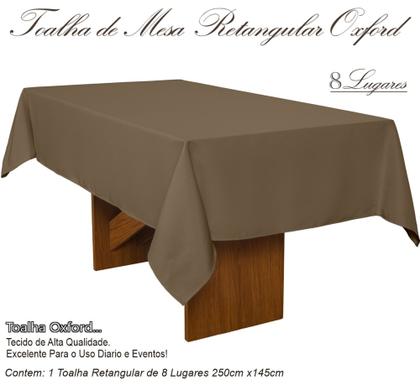 Imagem de Toalha De Mesa Oxford Retangular 2,50x1,45m 8 Lugares