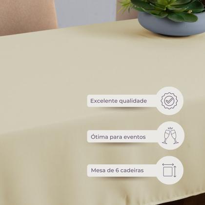 Imagem de Toalha De Mesa Para 6 Lugares 1 Peça Tecido Oxford Basica Palha