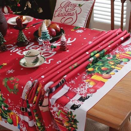 Imagem de Toalha De Mesa Para Ceia Natalina Vários Tamanhos Estampas Sortidas Natal