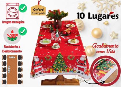 Imagem de Toalha De Mesa Para Ceia Natalina Vários Tamanhos Estampas Sortidas Natal