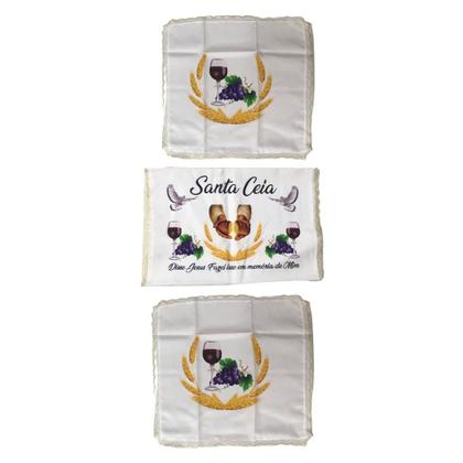 Imagem de Toalha de Mesa para Santa Ceia -  2,0m - Estampada (4 Peças)