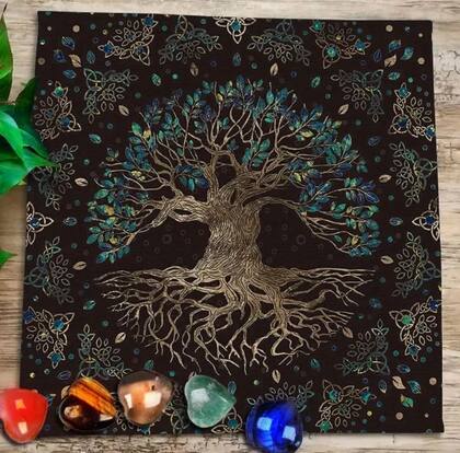 Imagem de Toalha De Mesa Para Tarô Pano P/ Altar Esotérico Decoração15