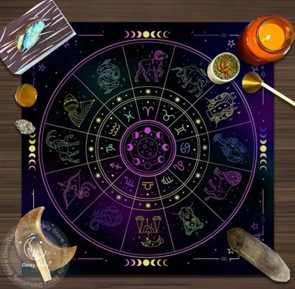 Imagem de Toalha De Mesa Para Tarô Pano Para Altar Esotérico Decoração