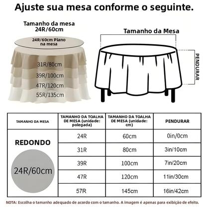 Imagem de Toalha De Mesa Plástica Redonda Transparente À Prova d'Água E Óleo PEVA Com Manga Protetora