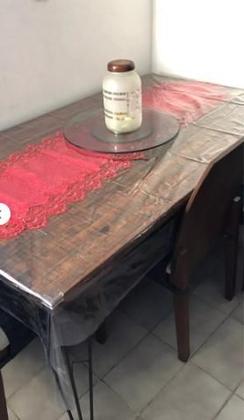 Imagem de Toalha de Mesa Plástico Impermeável PVC Transparente Tamanhos  Protetor de Mesa ou Móveis
