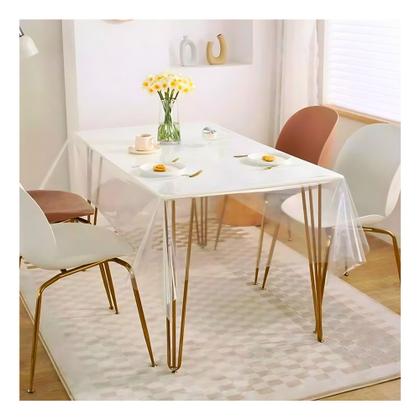 Imagem de Toalha De Mesa Plástico Transparente 2,20mx1,40m 4/6 Lugares