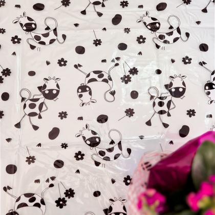 Imagem de Toalha de Mesa PVC Estampada Transparente Estampada  4,00m x1,40m  Protetora 8 a 10 Lugares