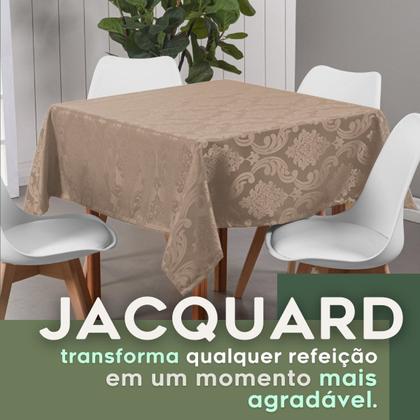 Imagem de Toalha De Mesa Quadrada 4 Cadeiras 1,40x1,40 Tecido Jacquard