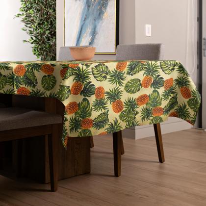Imagem de Toalha de Mesa Quadrada Estampa Abacaxi 1,40 x 1,40