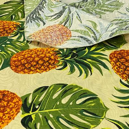 Imagem de Toalha de Mesa Quadrada Estampa Abacaxi 1,40 x 1,40