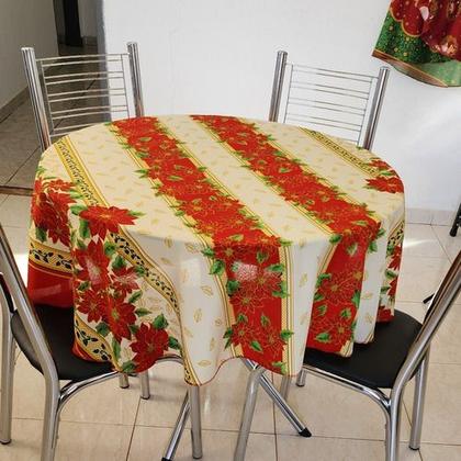 Imagem de Toalha De Mesa Redonda 4cadeiras/lugares 1,40m Oxford Natal